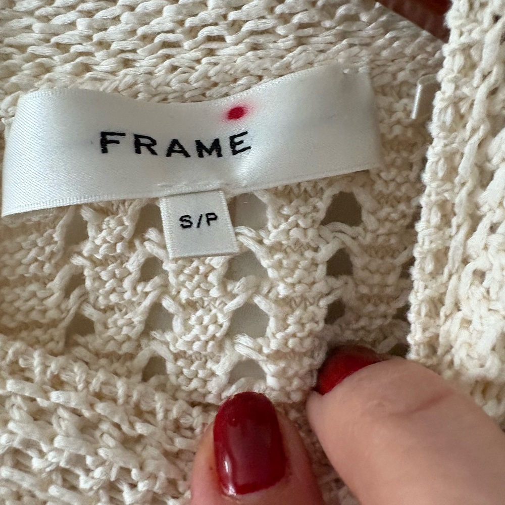 FRAME The Crochet Bell Sweater Size Small - Picture 6 of 10